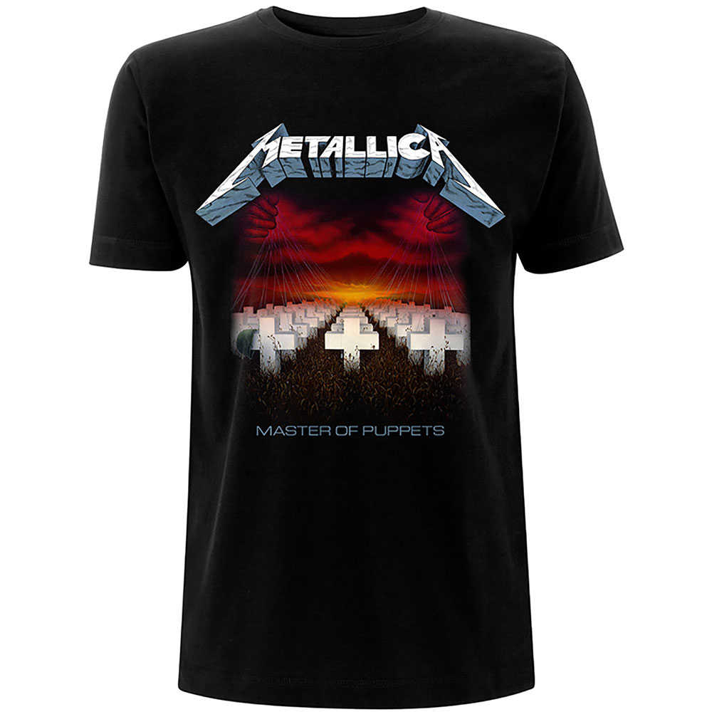 Metallica - Master Of Puppets Tracks Mens Tshirt - Black